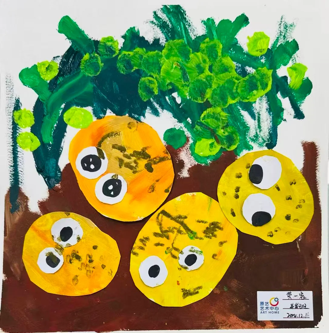 未知几何芽芽班儿童美术代表课效作品