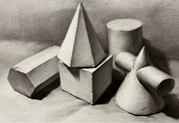 未知几何素描启蒙阶段代表课效作品